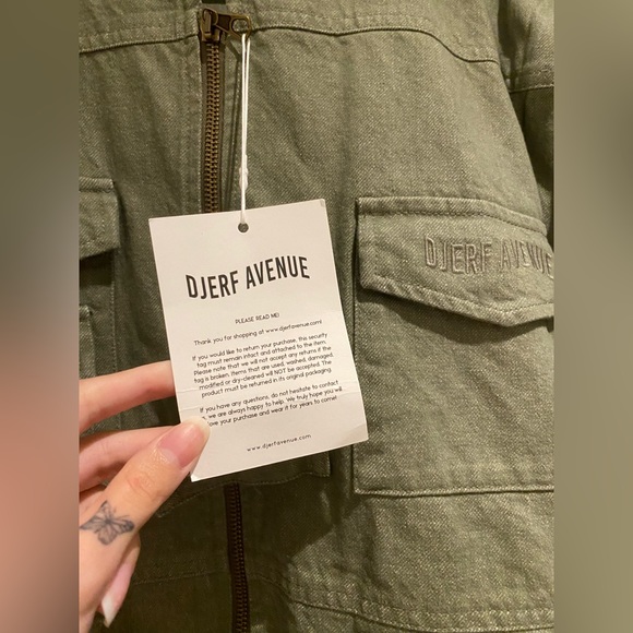Djerf Avenue Utility Jacket Green XXS - Picture 5 of 6